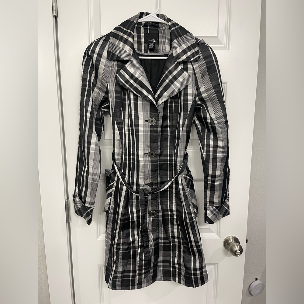 East 5th Plaid Pea Coat